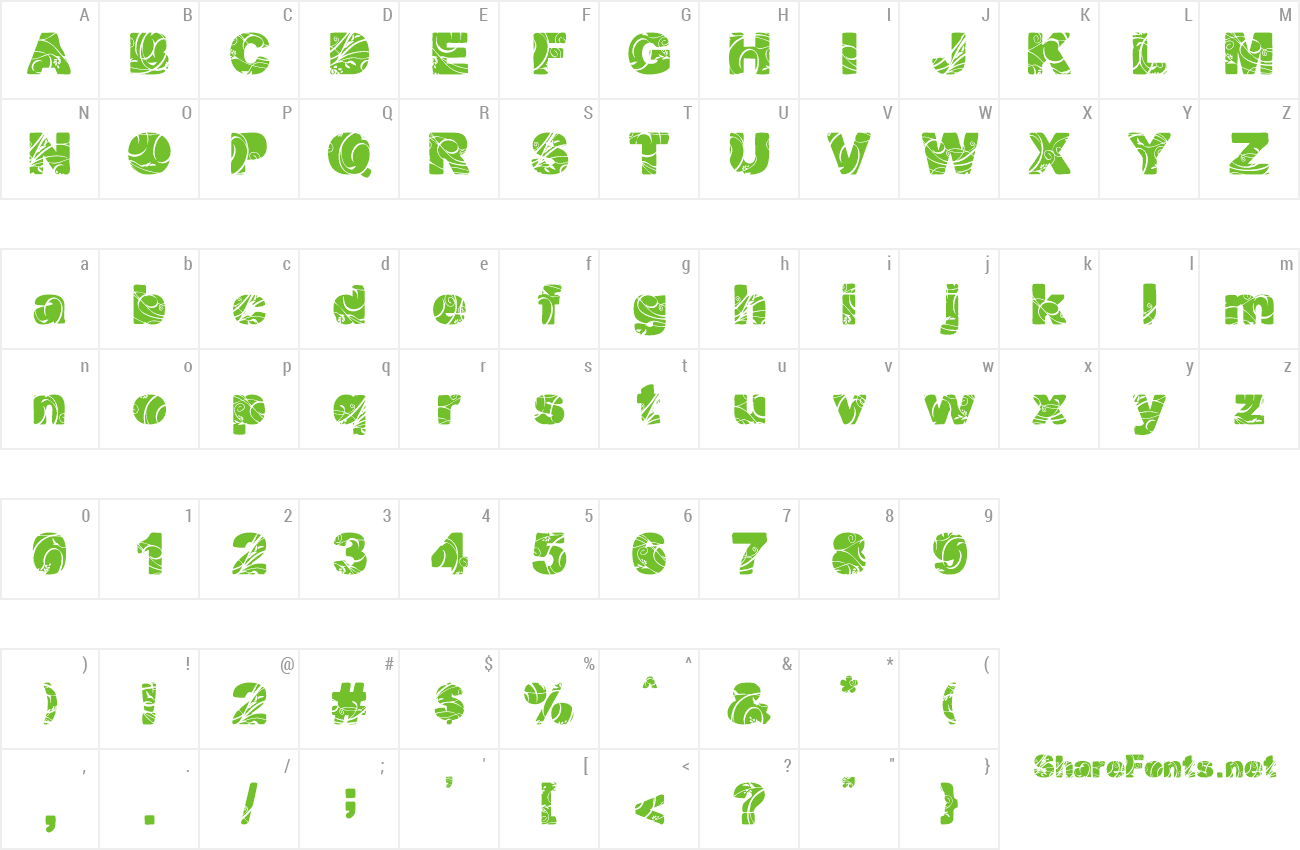 Font Forced Flowers preview